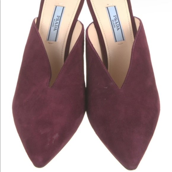 NEW PRADA SUEDE MULE  AUTHENTIC - Picture 5 of 6